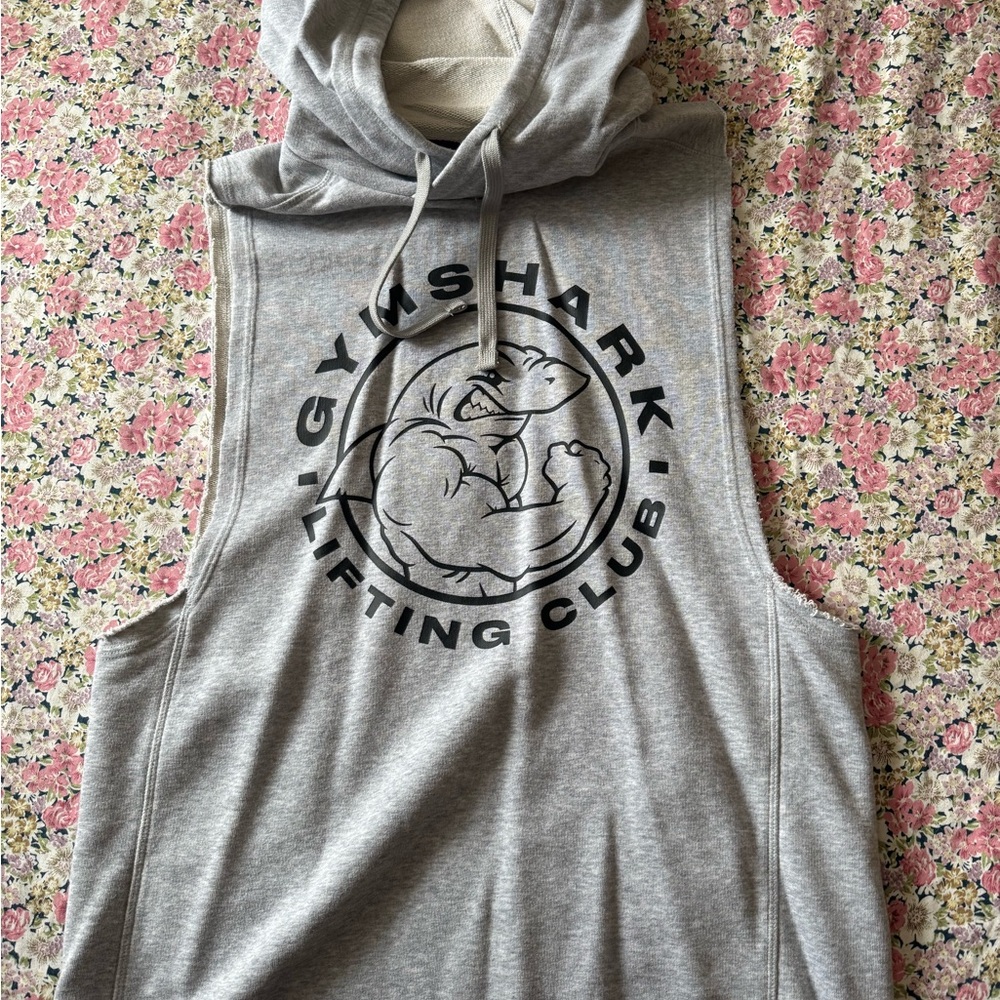 Gymshark Mens Gray Sleeveless Hoodie